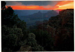 Grand Canyon National Park Postcard, Sunset At North Rim's Cape Royal - USA Nationalparks