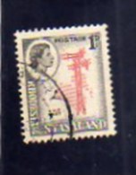 RHODESIA (RODESIA) & NYASALAND 1959 1963 QUEEN ELIZABETH II  V. H. F. Mast. 1p REGINA ELISABETTA 1 P USED - Rhodesia & Nyasaland (1954-1963)