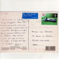 Timbre Yvert N° 2058 " Voiture De Course " / Carte , Postcard  Du 23/03/99  Pour La France - Storia Postale