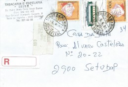 TIMBRES - STAMPS - LETTRE RECOMMANDÉ -REGISTERED LETTER- PORTUGAL - TRANSPORTS - TRAMWAIS TRAM Nº. 22 - Tranvie