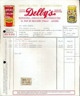 Faktuur Facture - Alimentation Voeding Delby's - Antwerpen 1960 - Levensmiddelen