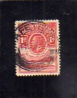 SWAZILAND 1889 DEFINITIVE KING GEORGE V RE GIORGIO 1p 1 P USATO USED - Swasiland (...-1967)