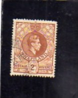 SWAZILAND 1937 DEFINITIVE KING GEORGE VI RE GIORGIO 2p 2  USED - Swasiland (...-1967)