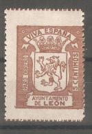 Sello Guerra Civil  Leon - Viñetas De La Guerra Civil