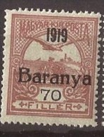 1919  12-14   BARANYA  UNGARN SERBIA JUGOSLAVIJA OVERPRINT  INTERESSANT  - TYP II NEVER HINGED - Baranya