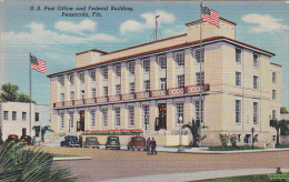 Florida Pensacola Post Office And Federal Building Curteich 1944 - Pensacola