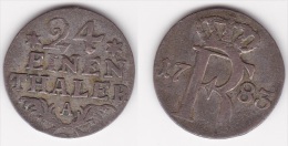 ALLEMAGNE PRUSSE : 24 EINEN THALER 1783 Argent (voir Scan) - Groschen & Andere Kleinmünzen