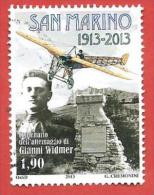 SAN MARINO USATO - 2013 - Centenario Dell´atterraggio Di Gianni Widmer A San Marino - € 1,90 - S. 2398 - Used Stamps