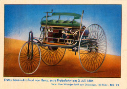 Sammelbild Benzin-Kraftrad Benz 1886 Vom Wikingerschiff Zum Düsenjäger Bild Nr.73 Automobil Car Automobile Voiture - Other & Unclassified
