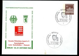 BERLIN PU40 D2/002 Privat-Umschlag AUSSTELLUNG DÄNEMARK Sost. Postkutsche 1968 NGK 6,00 € - Buste Private - Usati