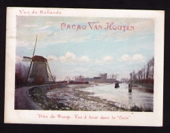 Grande Chromo-photo Cacao Van Houten, Série « Vue De Hollande », Près De Weesp, Vue D'hiver Dans Le Gein - Van Houten