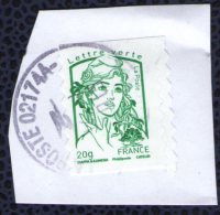 France 2013 Oblitéré Rond Used Stamp Marianne Ciappe Et Kawena LV 20gr Sur Fragment Y&T 858 - 2013-2018 Marianne Di Ciappa-Kawena