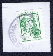 France 2013 Oblitéré Rond Used Stamp Marianne Ciappe Et Kawena LV 20gr Sur Fragment Y&T 858 - 2013-2018 Marianne Di Ciappa-Kawena