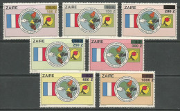 Zaire / Congo Kinshasa / RDC - COB 1150/56 Surcharge Privée - MNH / ** 1982 - 1980-89: Ongebruikt