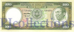 EQUATORIAL GUINEA 100 EKUELE 1975 PICK 11 AUNC - Equatoriaal-Guinea