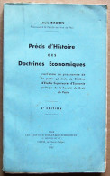 Louis Baudin : PRECIS D'HISTOIRE DES DOCTRINES ECONOMIQUES (Ed. Domat-Montchrestien, 1942) - Droit