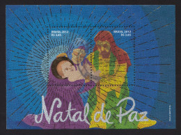 Brazil 2012 , Christmas , Souvenir Sheet , Used - Gebraucht