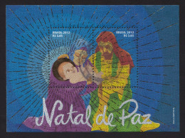 Brazil 2012 , Christmas , Souvenir Sheet , Used - Usados