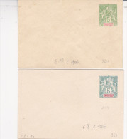 Océanie - Enveloppe Entier ACEP E 8 + E 11- Cote 20 Euros - Stationery Ganzsache - Polynésie Tahiti - Lettres & Documents