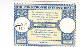 Coupon Réponse Maroc 0,80 Dirham - Fes Principal - Modèle Lo 17 -  Reply ICR CRI - Reply Coupons