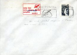 FRANCE. Enveloppe Ayant Circulé En 1982 + Vignette. Code Postal. - Zipcode