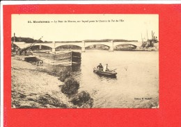 77 MONTEREAU Cpa Animée PECHEUR Le Pont De Moscou      41 Baudoin - Montereau