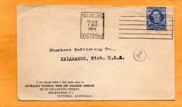 Australia 1944 Cover Mailed To USA - Cartas & Documentos