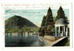 CPA Schweiz/Suisse: Paradiso E Monte S. Salvatore, 1905, 2 Scans - Paradiso