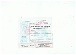 BON POUR UN PAQUET En FRANCHISE POSTALE  ARMEE DE L'AIR N°  605 SAVIGNY En SEPTAINE - Timbres De Franchise Militaire