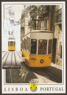 Portugal Tram Ascenseur Da Bica Lisbonne Carte Maximum 2010 Bica Elevator Tramway Lisbon Maxicard - Strassenbahnen