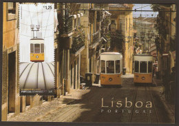 Portugal Tram Ascenseur Da Bica Lisbonne Carte Maximum 2010 Bica Elevator Tramway Lisbon Maxicard - Tranvie