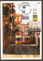 Portugal Tram Ascenseur Da Bica Lisbonne Carte Maximum 2010 Bica Elevator Tramway Lisbon Maxicard - Tranvie