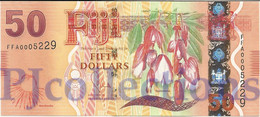 FIJI 50 DOLLARS 2013 PICK 118a UNC PREFIX "FFA" LOW SERIAL NUMBER - Fidji