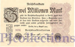 GERMANY 2 MILION MARK 1923 PICK 104a AU/UNC - Bestuur Voor Schulden