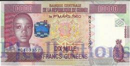 GUINEA 10000 FRANCS 2012 PICK 46 UNC - Guinea