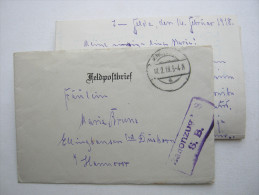 1918  Luftschiffer, Absender Auf Fp.Brief Mit Siegel :, BALLONABTEILUNG  138 , Feldpostbrief Mit Inhalt - Cartas & Documentos