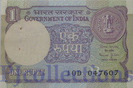 INDIA 1 RUPEE 1990 PICK 78Ae UNC W/PINHOLE - India
