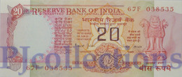 INDIA 20 RUPEES ND PICK 82k UNC W/PINHOLE - Inde