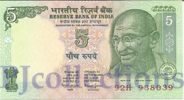 INDIA 5 RUPEES 2002 PICK 88Aa UNC - India