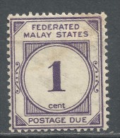 FMS 1924 1c Postage Due - Mint - Federated Malay States