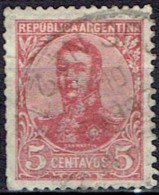 ARGENTINA #  STAMPS FROM YEAR 1908  STANLEY GIBBONS 296B - Usados