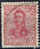 ARGENTINA #  STAMPS FROM YEAR 1908  STANLEY GIBBONS 296B - Gebruikt