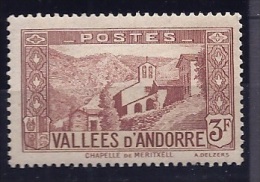 FrenchAndorra1932-43: Scott60(Yvert42)mlh* Cat.Value 16Euros - Unused Stamps