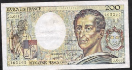 FRANCE  FAY.70.2  200  FRANCS   MONTESQUIEU    1989   F-VF - 200 F 1981-1994 ''Montesquieu''