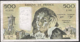 FRANCE  FAY.71.27  500  FRANCS   PASCAL   5.8.1982  VF - 500 F 1968-1993 ''Pascal''