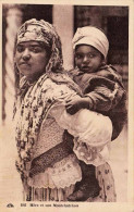 Mére Et Son Moutchatchou, Junge Arabische Mutter Mit Kind, Alte Karte Nicht Gelaufen, Gute Erhaltung - Azië