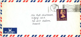 Hong Kong Air Mail Cover Sent To Denmark 6-4-1982 Single Franked - Covers & Documents