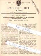 Original Patent - E. Rive In Porta Westfalica Bei Minden , 1881 , Einrichtungen An Geschossen !!! - Porta Westfalica