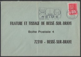 FOOTBALL - FRANCE REIMS 1974 - INDUSTRIE / UNIVERSITE / SPORTS - MAILED ENVELOPE - Covers & Documents