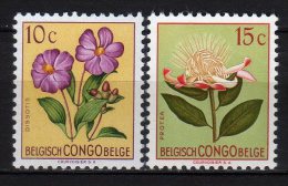 CONGO BELGA - 1952/53 Scott# 263+264 ** - Unused Stamps